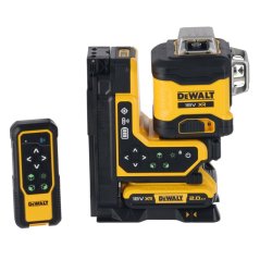 Laser DeWALT DCLE34035D1 18V XR 3x360 s dálkovým ovládáním, 2Ah aku, nabíječka, kufr TSTAK