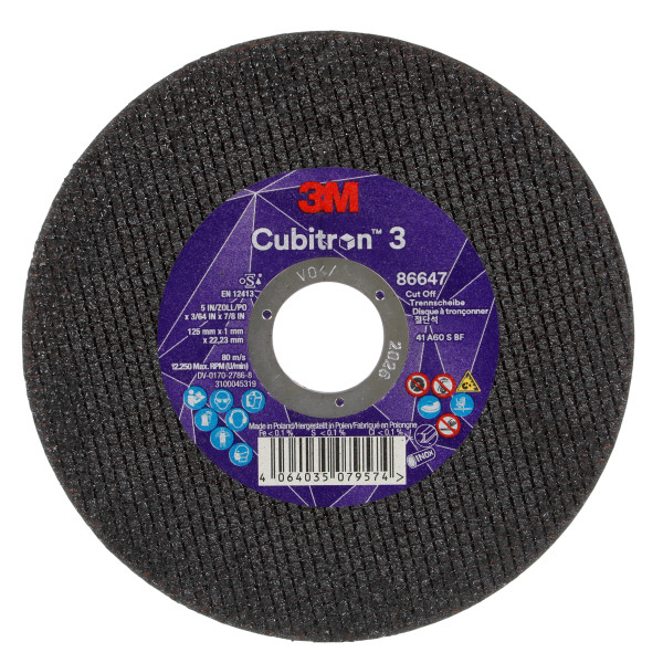 Řezný kotouč 3M Cubitron III 125 x 1,0mm P60+ P/N 86647 T41