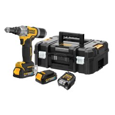 Nýtovačka DEWALT DCF414E2GT 18V XR, 6,3 mm - 2xAku, nabíječka, kufr TSTAK