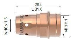 Mezikus s vysokým výkonem; zahloubení 4.5 mm arc M6W