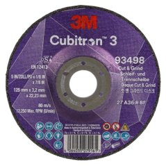 Brusný a řezný kotouč 3M Cubitron III 125 x 3,2mm P36+ P/N 93498 T27