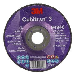 Brusný a řezný kotouč 3M Cubitron III 125 x 4,2mm P36+ P/N 94946 T27