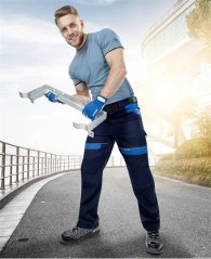 Kalhoty ARDON®COOL TREND tmavě modré-světle modré prodloužené