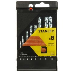 Vrtáky do zdiva Stanley STA56040 STANDARD - sada 3-10 mm 8ks