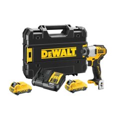Rázový šroubovák DEWALT DCF801D2 1/4" 12V XR - 2xAku 2,0Ah, nabíječka, kufr