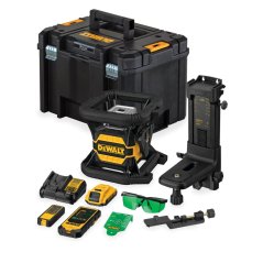 Rotační laser Dewalt DCE080D1GS - zelený - 1x2,0Ah, nabíječka, kufr